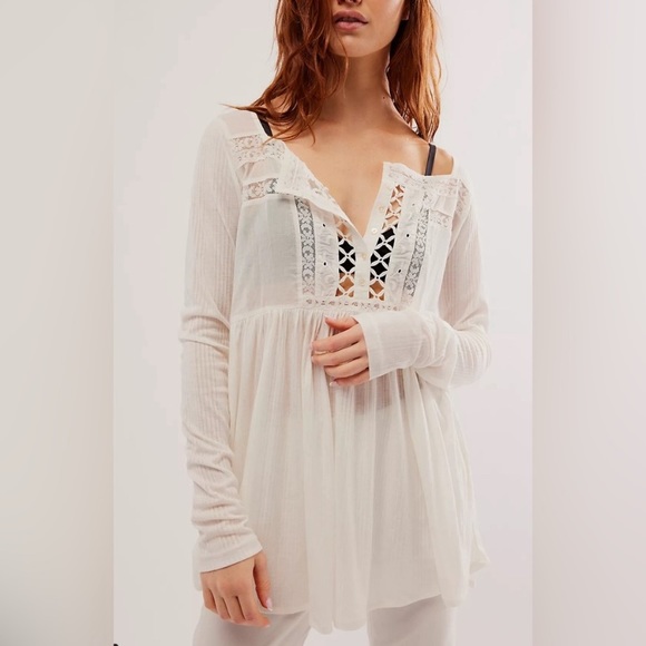 Free People Pretty Please Tunic Top - Picture 2 of 13